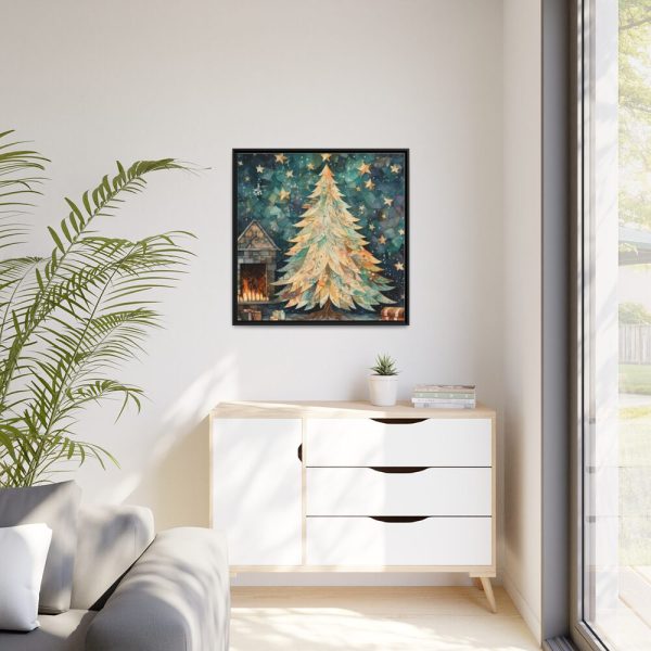 88302-288.jpg Impressionist Christmas Tree Framed Canvas
