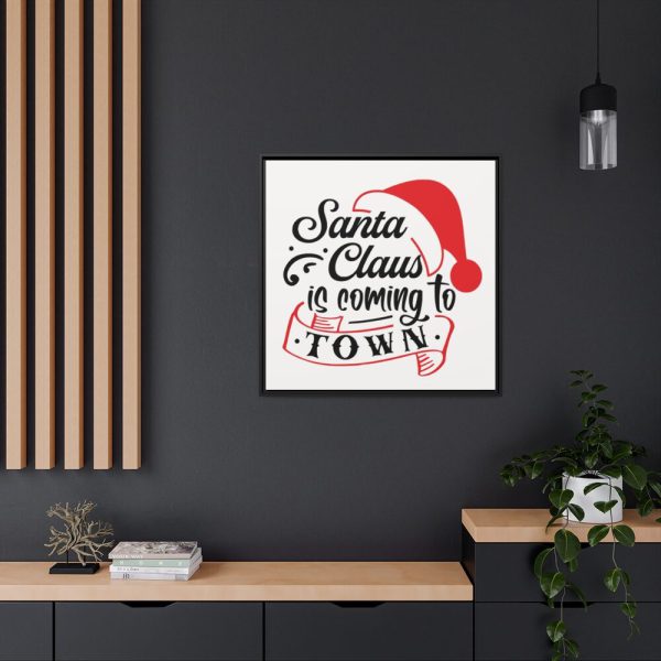 88302-29.jpg Santa Claus Typography Clipart Framed Canvas