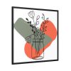 88302-325.jpg Abstract Mason Jar Flower Line Art Framed Canvas