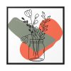 88302-326.jpg Abstract Mason Jar Flower Line Art Framed Canvas