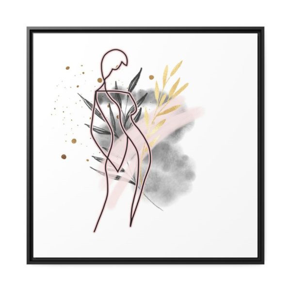 88302-346.jpg Plant Composition and a Pink and Black Line Art Framed Canvas