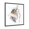 88302-360.jpg Pink and Black Line Art Overlay of a Woman Framed Canvas