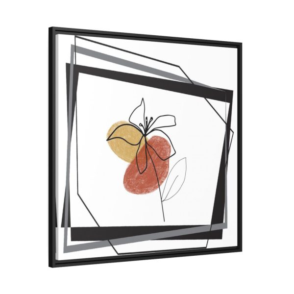 88302-365.jpg Minimalist Flower Art Framed Canvas