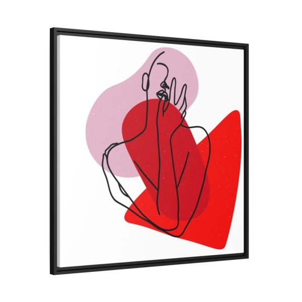 88302-370.jpg Featuring Shapes and Line Art of a Woman Framed Canvas
