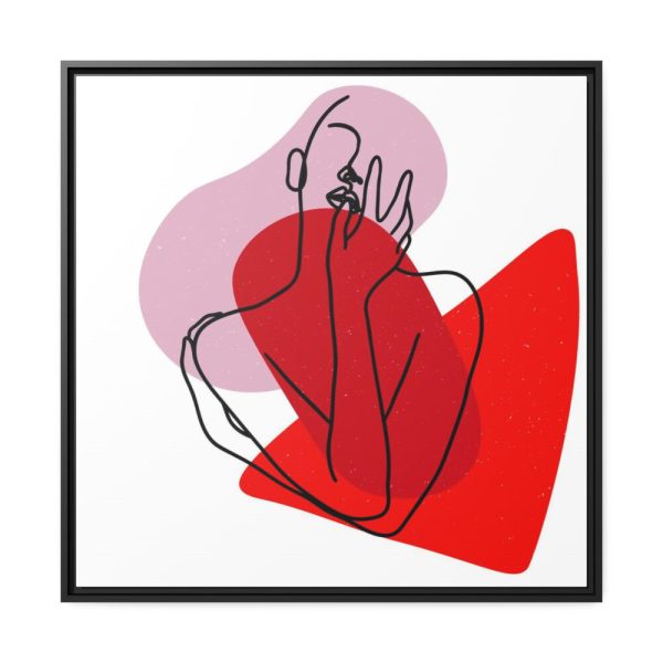 88302-371.jpg Featuring Shapes and Line Art of a Woman Framed Canvas