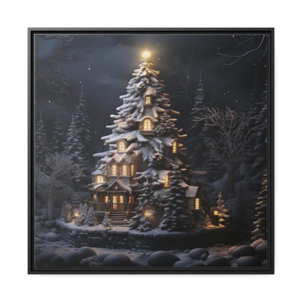 88302-376.jpg Christmas Tree House Framed Canvas