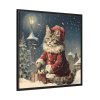 88302-385.jpg Winter Christmas Cat Framed Canvas