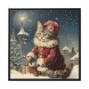 88302-386.jpg Winter Christmas Cat Framed Canvas