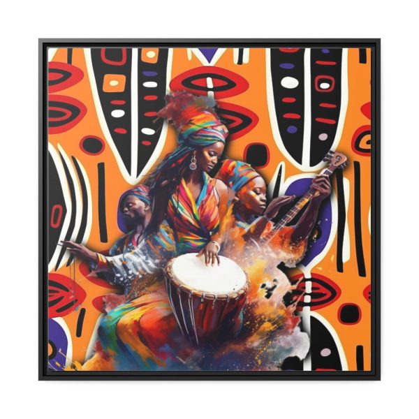 88302-391.jpg Native African Musicians Framed Canvas