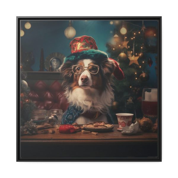 88302-396.jpg Funny Christmas Dog Framed Canvas