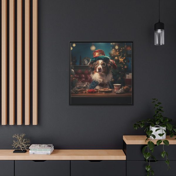 88302-399.jpg Funny Christmas Dog Framed Canvas