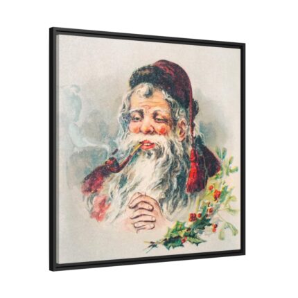 Vintage Santa Claus by McLoughlin Brothers Framed Canvas