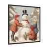 88302-400.jpg Vintage Children Building A Snowman Framed Canvas