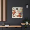 88302-404.jpg Vintage Children Building A Snowman Framed Canvas