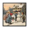 88302-416.jpg LIittle Children With Snowman Framed Canvas