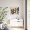 88302-418.jpg LIittle Children With Snowman Framed Canvas
