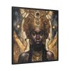 Afroamerican Woman in a Crown Framed Canvas