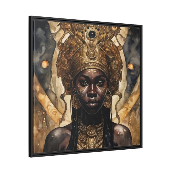 Afroamerican Woman in a Crown Framed Canvas
