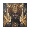 Afroamerican Woman in a Crown Framed Canvas
