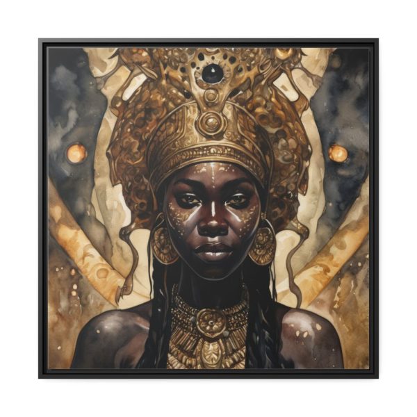 Afroamerican Woman in a Crown Framed Canvas