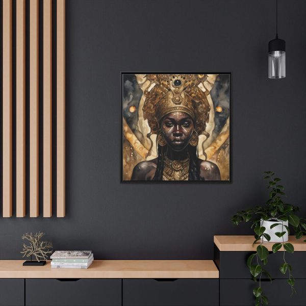 Afroamerican Woman in a Crown Framed Canvas