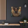 African Man Drawn In Watercolor Framed Canvas