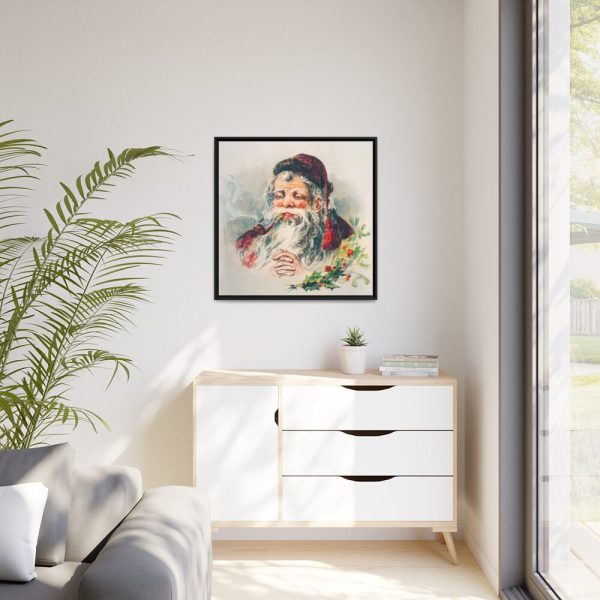 88302-43.jpg Vintage Santa Claus by McLoughlin Brothers Framed Canvas