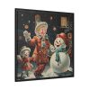 88302-430.jpg Child and Snowman Framed Canvas