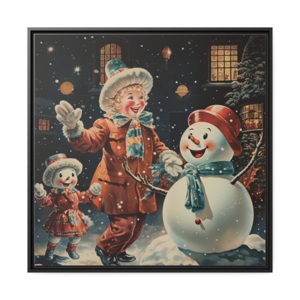 88302-431.jpg Child and Snowman Framed Canvas