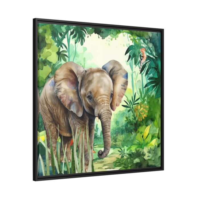 Elephant in African Jungle Framed Canvas - Image 1