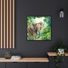 Elephant in African Jungle Framed Canvas