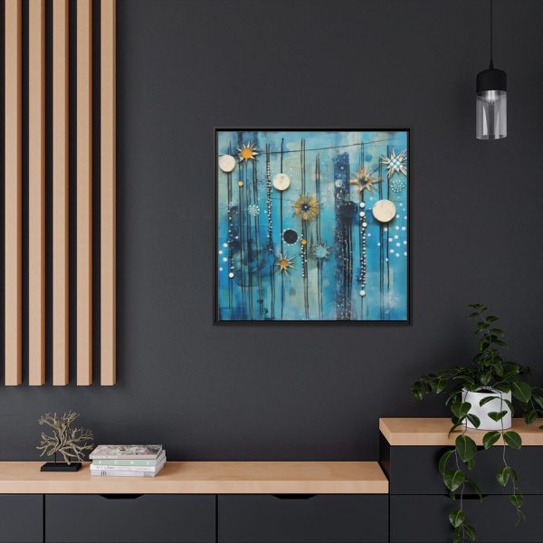 88302-449.jpg Geometric Abstract Blue Painting Framed Canvas
