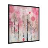 88302-450.jpg Whimsical Pink Winter Forest Art Framed Canvas