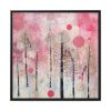 88302-451.jpg Whimsical Pink Winter Forest Art Framed Canvas