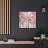 88302-454.jpg Whimsical Pink Winter Forest Art Framed Canvas