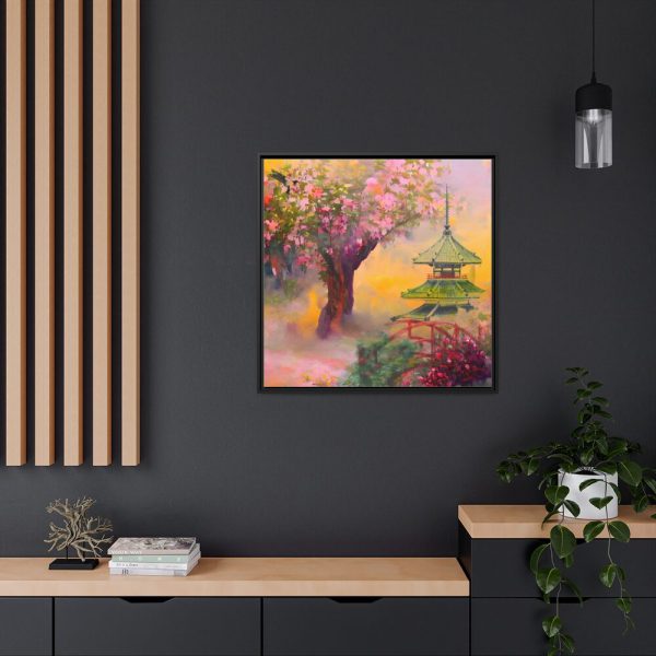 88302-459.jpg Japanese Pear Blossom Garden Art Framed Canvas