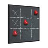 Tic Tac Toe Love Heart Framed Canvas