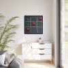Tic Tac Toe Love Heart Framed Canvas