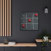 Tic Tac Toe Love Heart Framed Canvas