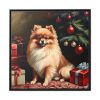 88302-51.jpg Pomeranian Vintage Christmas Framed Canvas