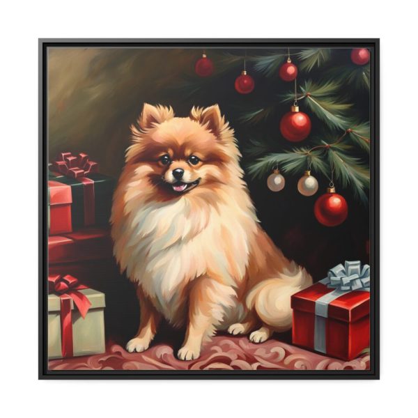 88302-51.jpg Pomeranian Vintage Christmas Framed Canvas