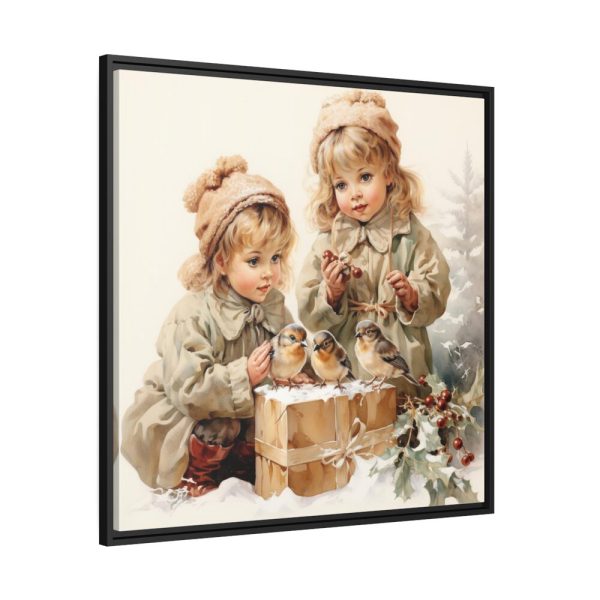 88302-55.jpg Bird And Child Christmas Art Framed Canvas