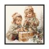 88302-56.jpg Bird And Child Christmas Art Framed Canvas