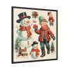 88302-65.jpg Snowman and the Boy Framed Canvas