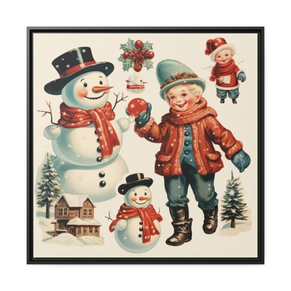 88302-66.jpg Snowman and the Boy Framed Canvas