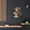 88302-79.jpg Snowman with Flowers Framed Canvas