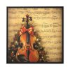 88302-86.jpg Vintage Christmas Cello Music Framed Canvas
