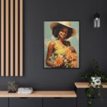 Woman With Flowers Framed Canvas - Image 50