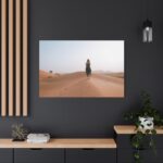 Woman Walking on Sandy Deserts Standard Canvas - Image 4