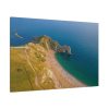 91638-115.jpg Green Fields on the Ocean sand Shoreline at Durdle Door Standard Canvas
